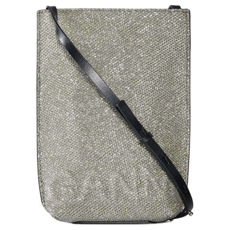 GANNI Cotton Crossbody Bag, Shoulder Bag Women's Metallic