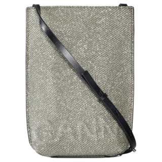 GANNI Cotton Crossbody Bag, Shoulder Bag Women's Metallic