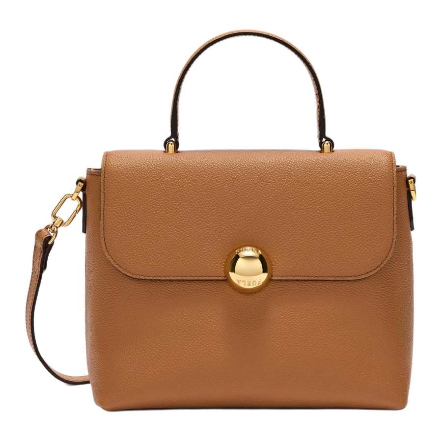 Furla Night Calfskin Shoulder Bag, Crossbody Bag, Handbag Small Women's Brown
