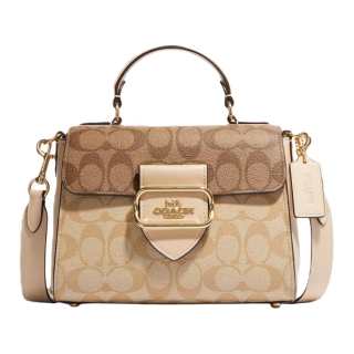 COACH Morgan 21 Top Handle Satchel In Blocked Signature Canvas