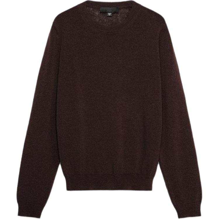 ZARA Knitwear Women's Dark Brown Crew Neck Moderate