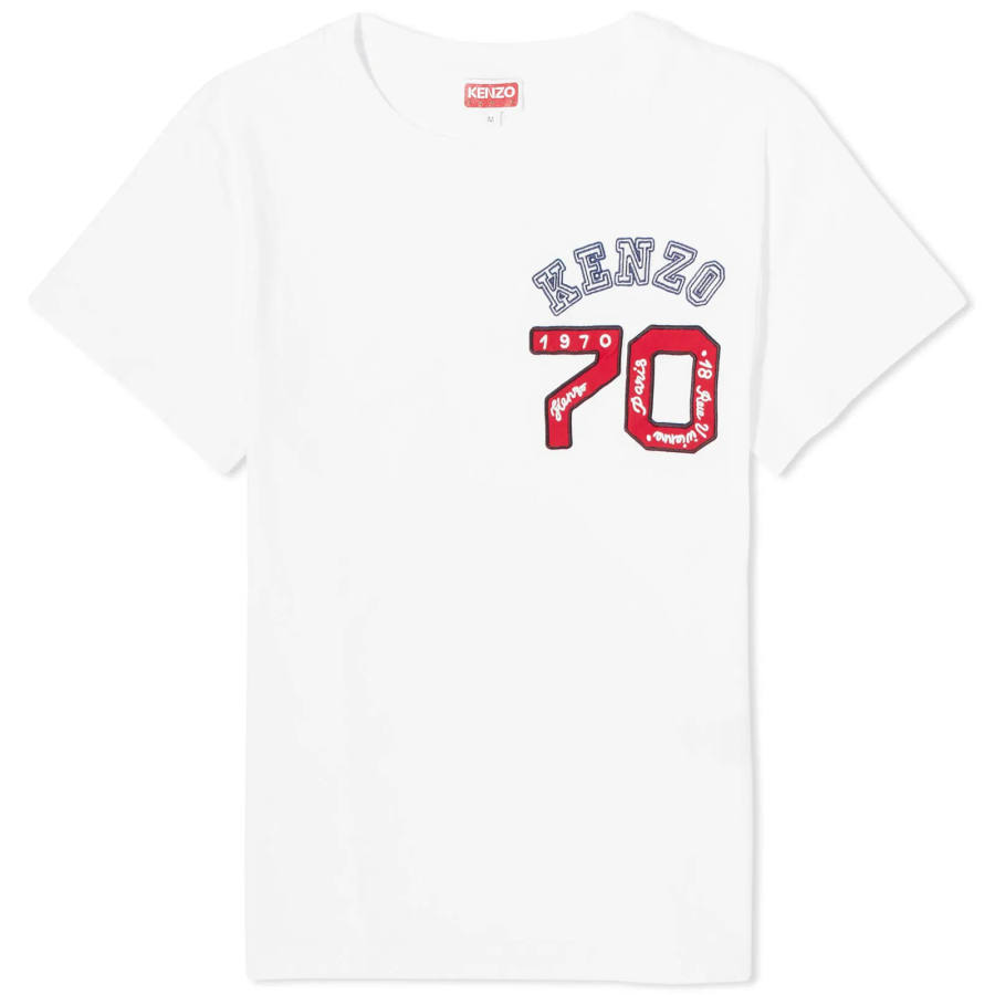 KENZO 【Zoomed ImageryPrevious Season】logo-print crew-neck T-shirt