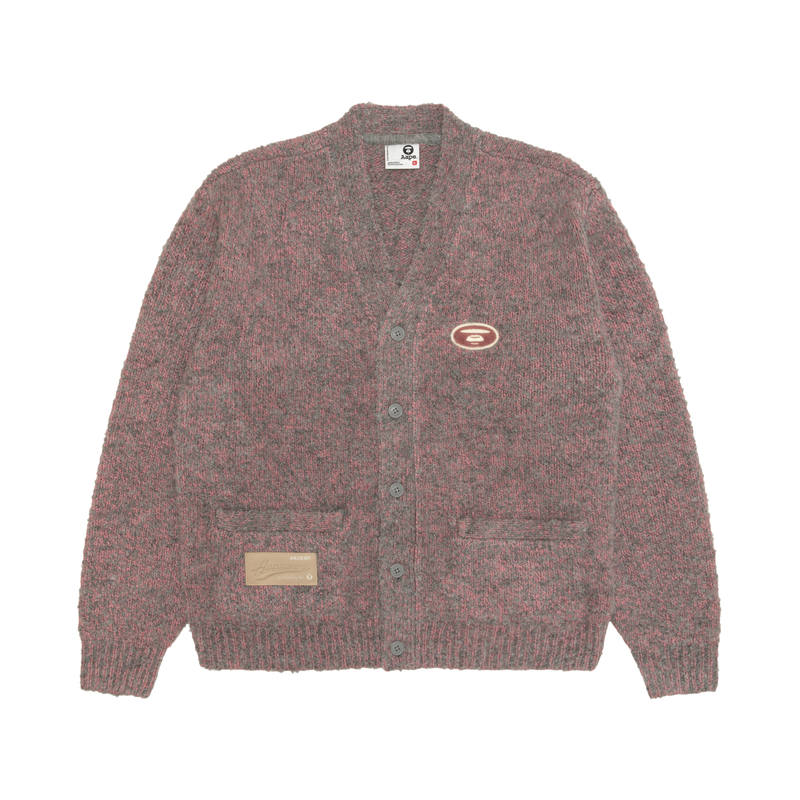 Aape Knitwear Men's Light Pink PKE V Neck Moderate Cardigan
