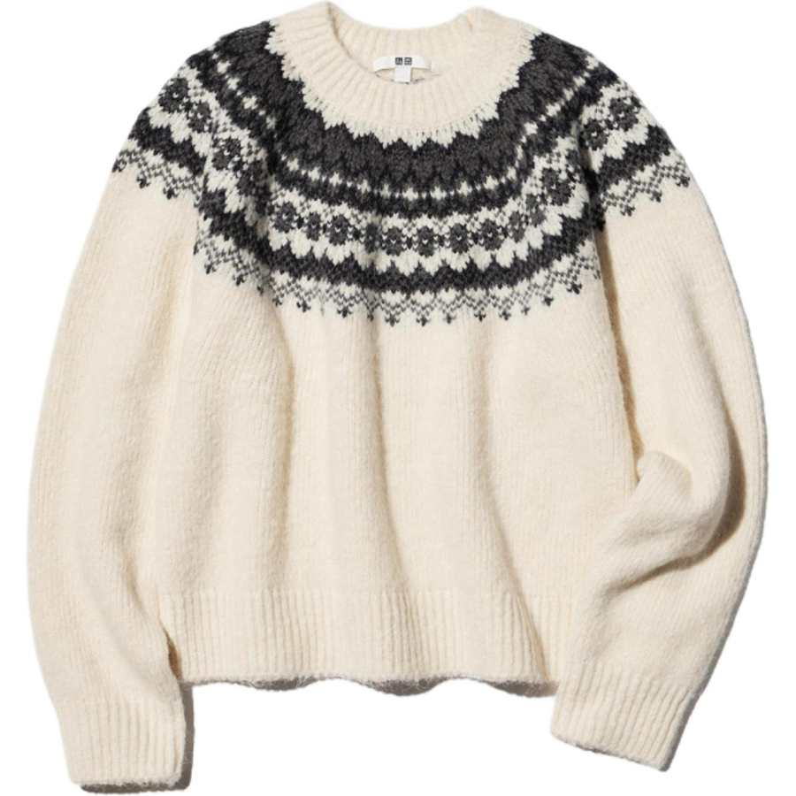 UNIQLO Sweaters Women's Ivory Crew Neck Moderate Other