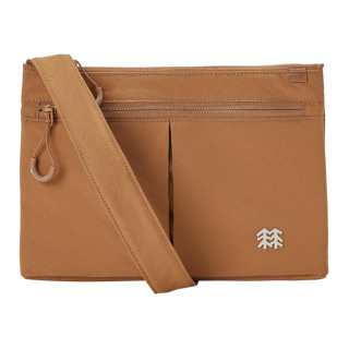 KOLON SPORT Zip Closure Fabric Crossbody Bags Regular Unisex Amber Yellow