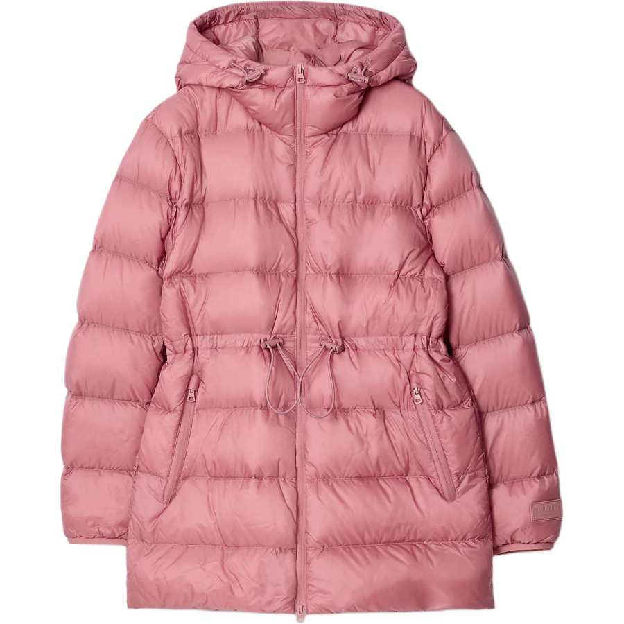 Burberry Down Jackets Women's Rose Hooded Non Detachable Moderate Nipped In Waist