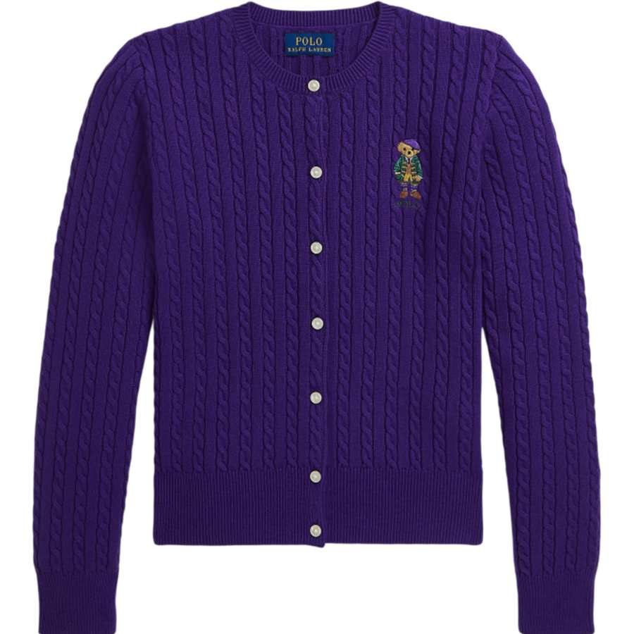 Polo Ralph Lauren Sweater Polo Bear Standard Luxury Style Purple Teenagers