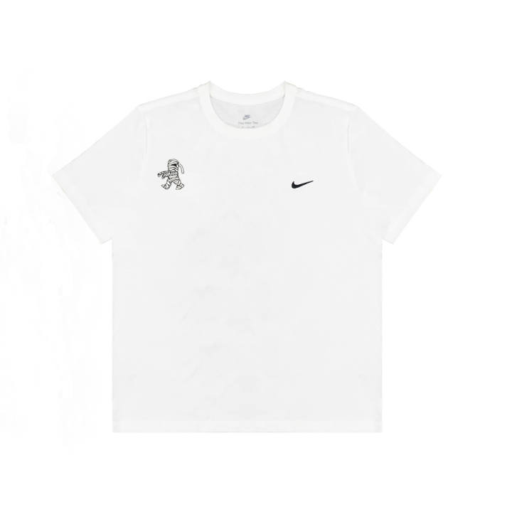 Nike Nike Dri Fit T Shirts Unisex White Crew Neck Moderate Straight Fit