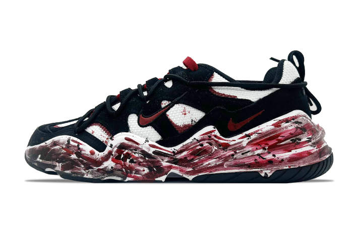 Nike Nike Tech Hera Blood Red Memory Slip Resistant Abrasion Resistant Low top Casual Shoes Unisex Black Red