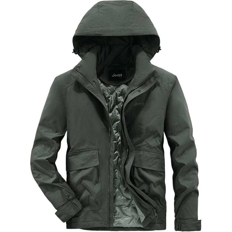Jeep Casual Hooded Puffer Jacket Men's