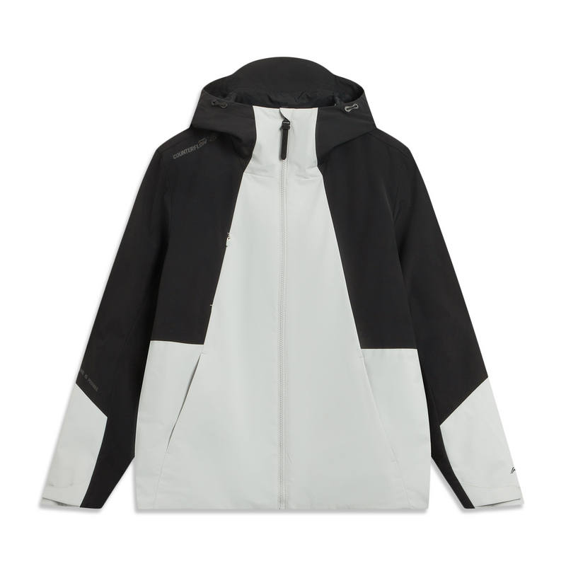 Li-Ning Li Ning Outdoor CF Tracing, Rong Shell, 3 in 1, Fleece Lined Thermal Water Repellent Loose Fit, Sports Trench Coat