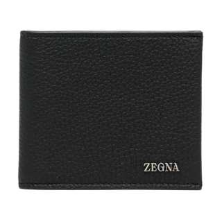 Ermenegildo Zegna Genuine Leather Wallet Unisex Black