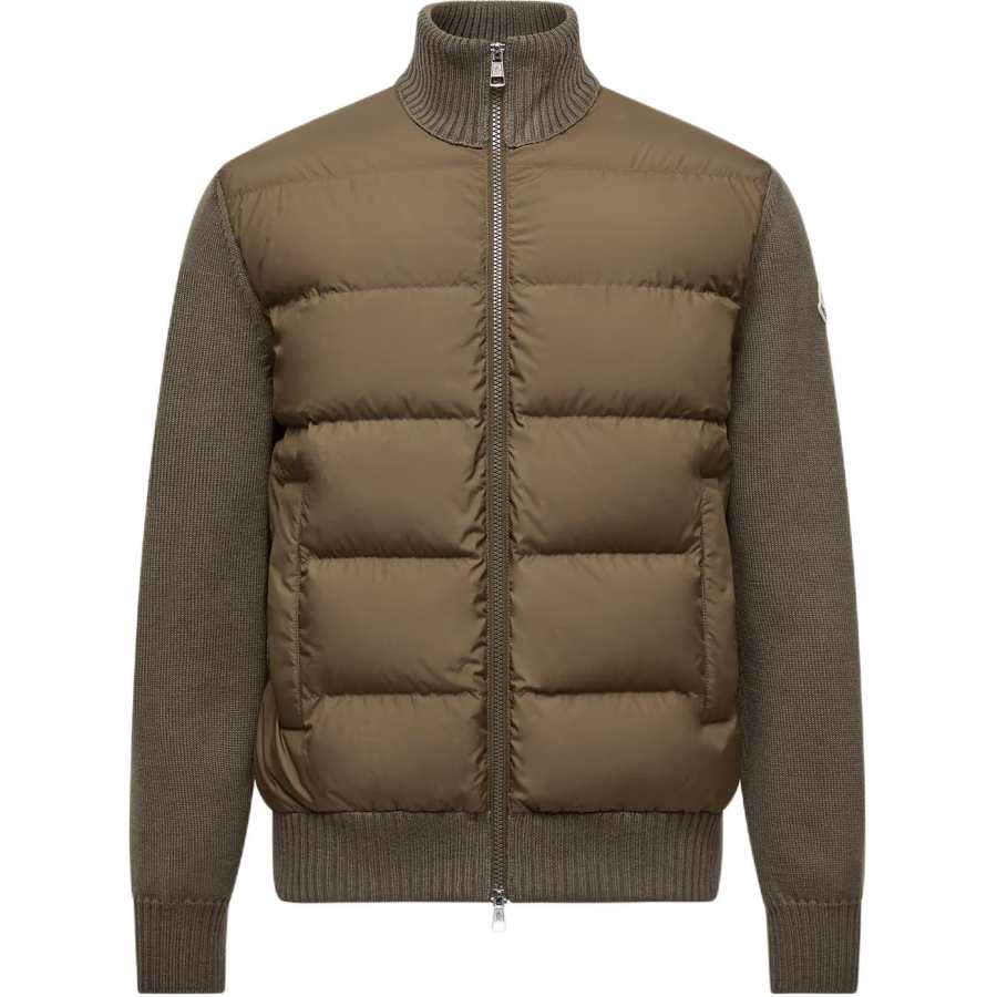 Moncler Moncler Wool Zip Up Cardigan Down Jacket Men's