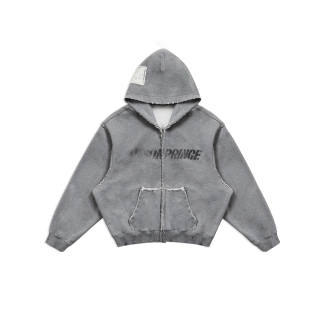 MASONPRINCE Sweatshirts Unisex Gray Loose Fit Hooded Moderate Regular