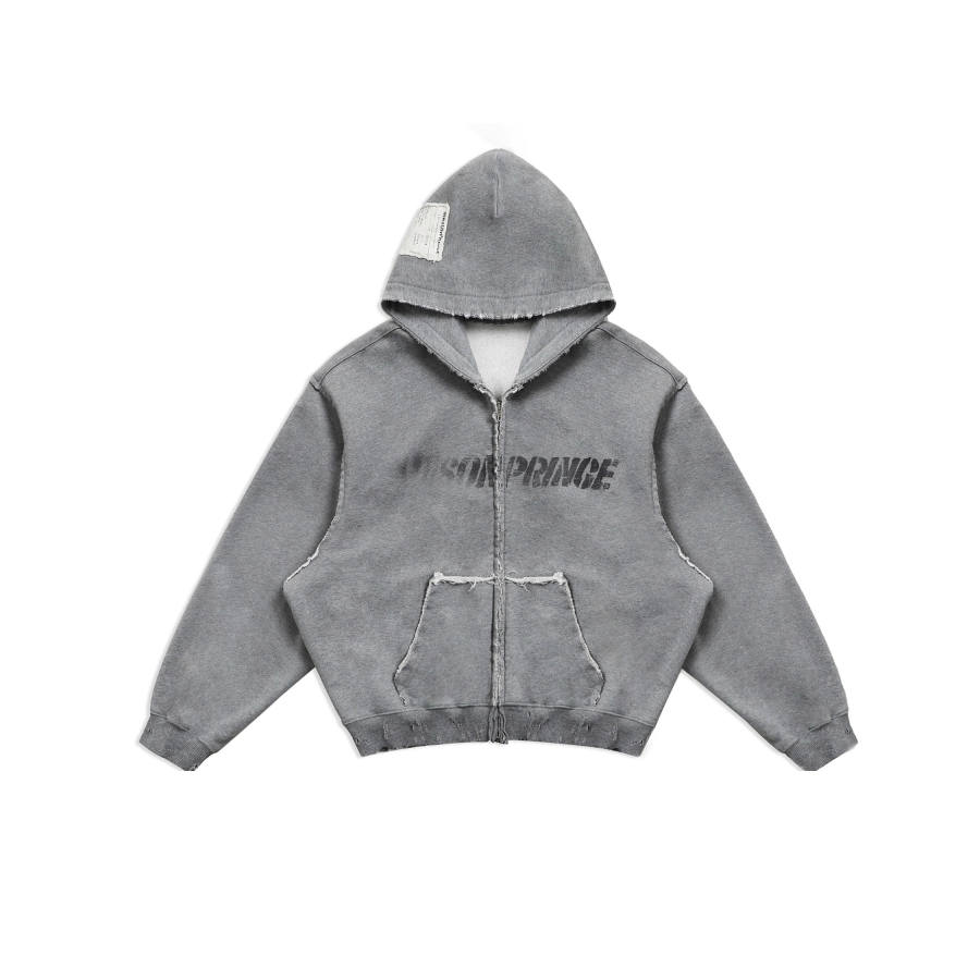 MASONPRINCE Sweatshirts Unisex Gray Loose Fit Hooded Moderate Regular