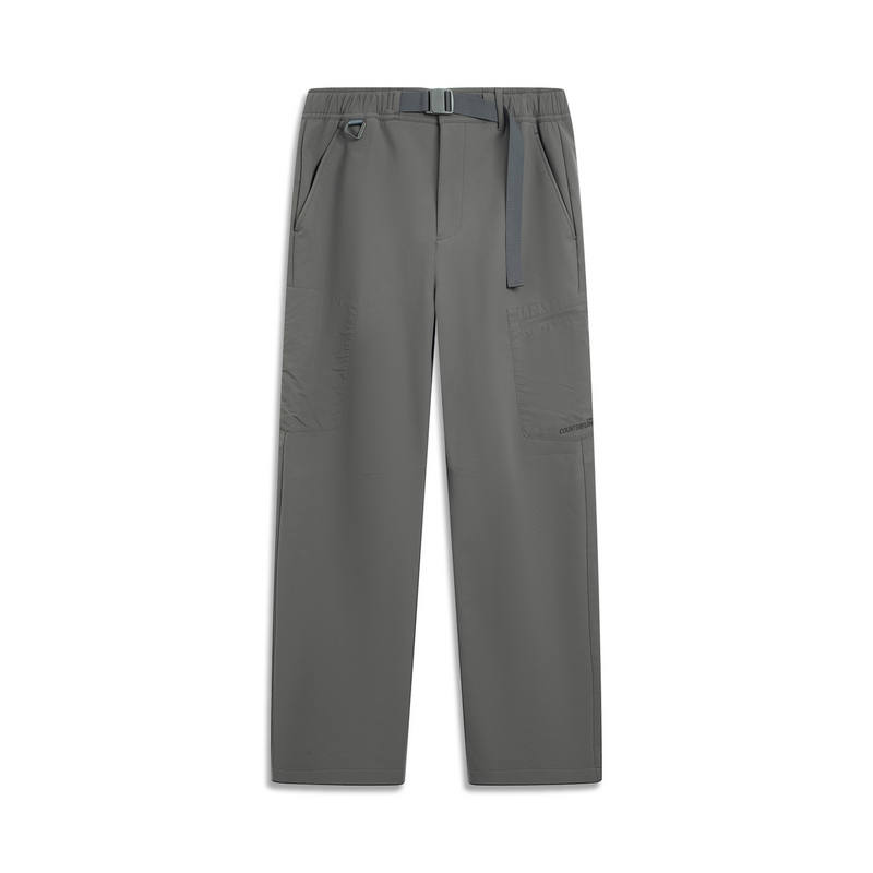 Li-Ning Li Ning Knitted Sweatpants Men's Coal Smoke Gray Moderate Straight Fit Pants