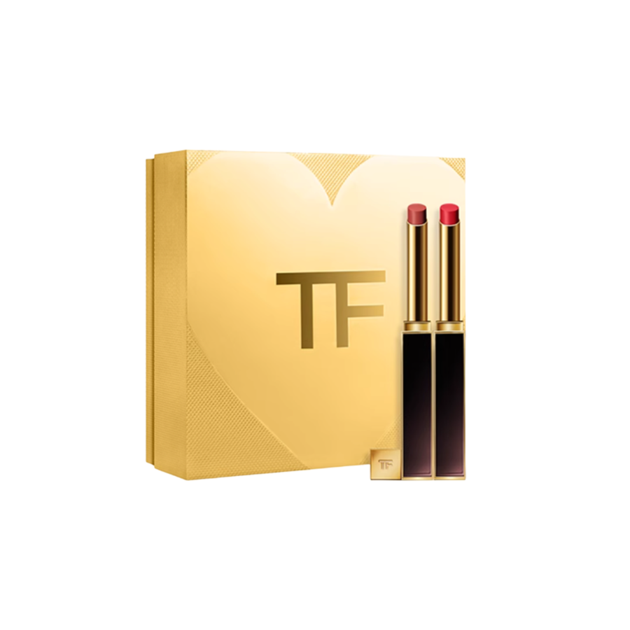 TOM FORD Ultra Fine Tube Lipstick Dual Pack Gift Box Set, Sparkling Iridescent Limited Edition Satin