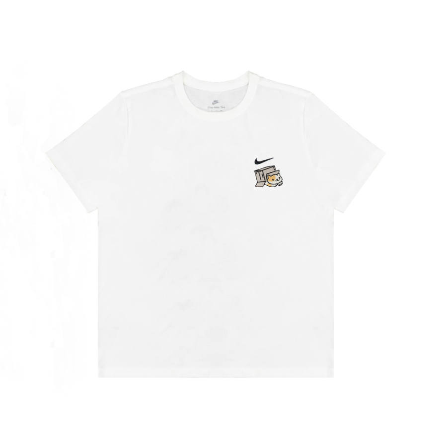 Nike Nike Dri Fit T Shirts Unisex White Crew Neck Moderate Straight Fit