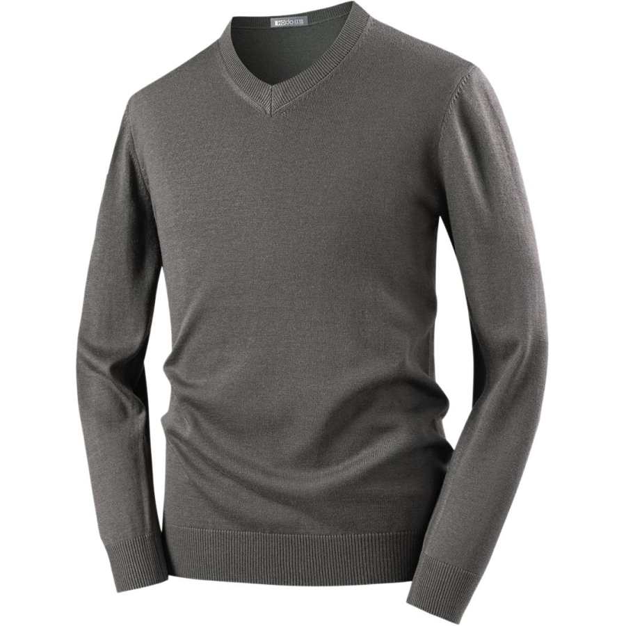 Hodo Hodo Sweaters Men's V Neck Thickened Base Layer