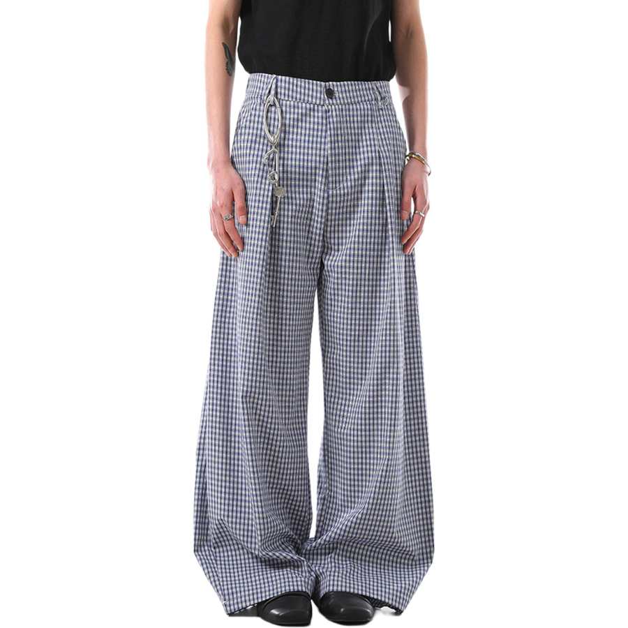 NEVER RULE NEVER RULE Casual Pants Unisex Blue Moderate Wide Leg Pants