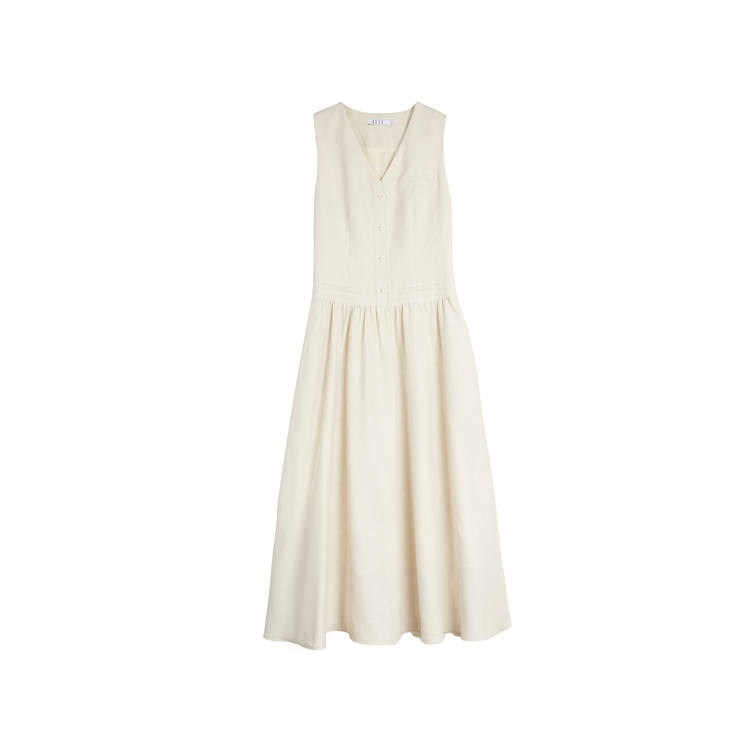 ELLE Sleeveless Dresses Women's Ecru Moderate