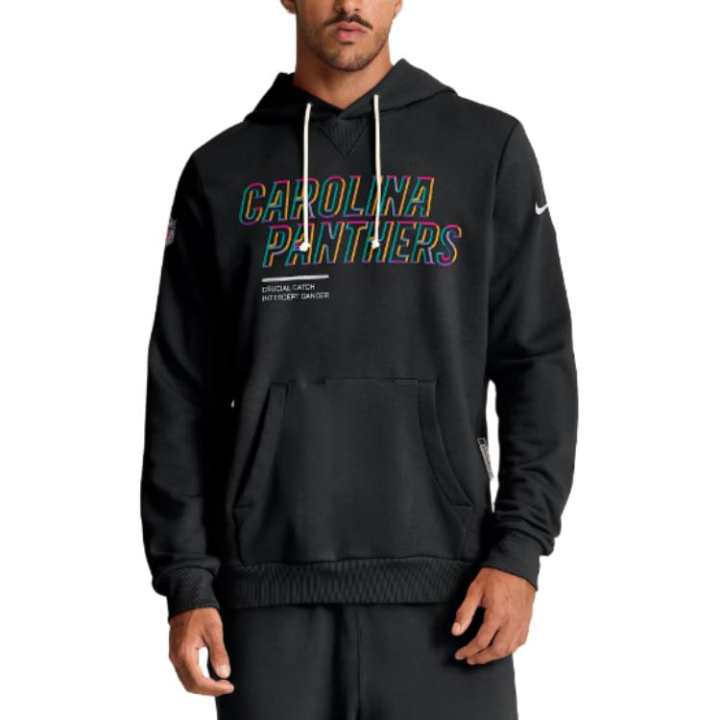 Nike Nike Carolina Panthers Crucial Catch Sideline Men's Nike Dri FIT Nfl Pullover Hoodie