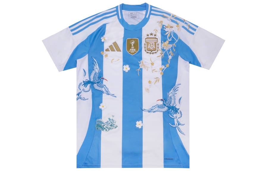 Adidas Adidas Soccer Jerseys Unisex Blue With White Lettering Moderate Straight Fit