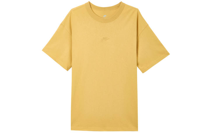 Nike Nike Sportswear Essentials T Shirts Men's Yellow Crew Neck Moderate