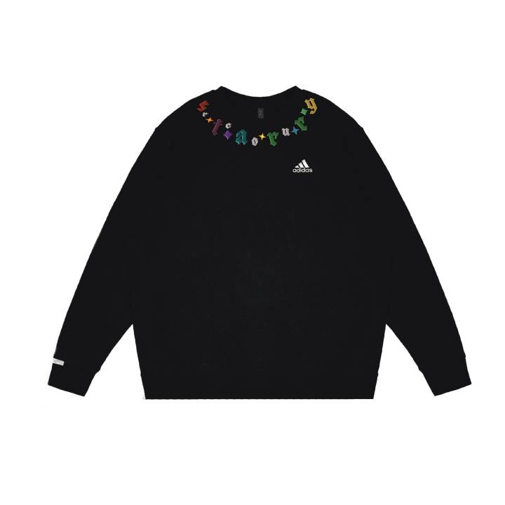 Adidas Adidas LABEL Sweatshirts Unisex Black Crew Neck Moderate Regular