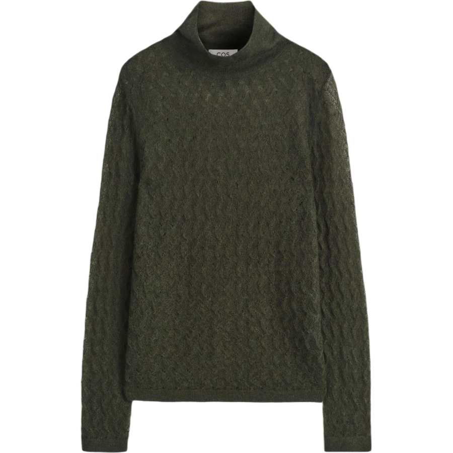 COS Knitwear Women's Dark Green Turtleneck Thin Other