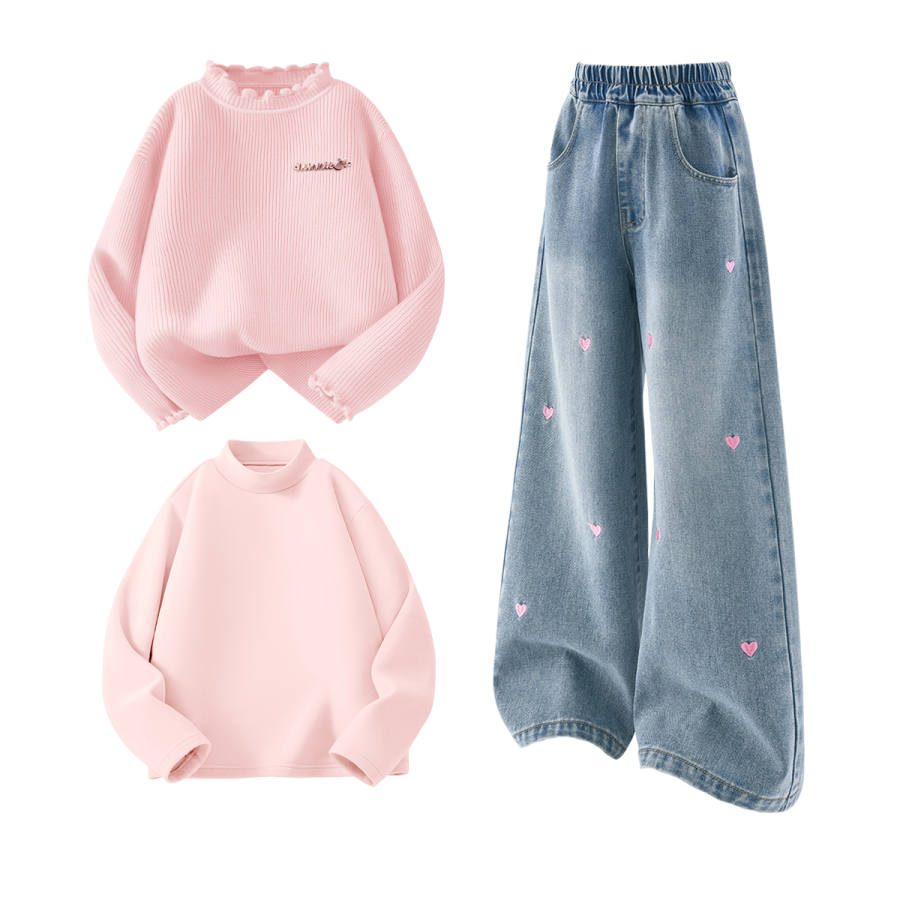 Disney Kids Casual Sportswear Half Turtleneck Thickened