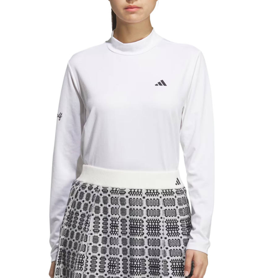 Adidas Adidas Golf Clothing Women's White Stand Collar Moderate