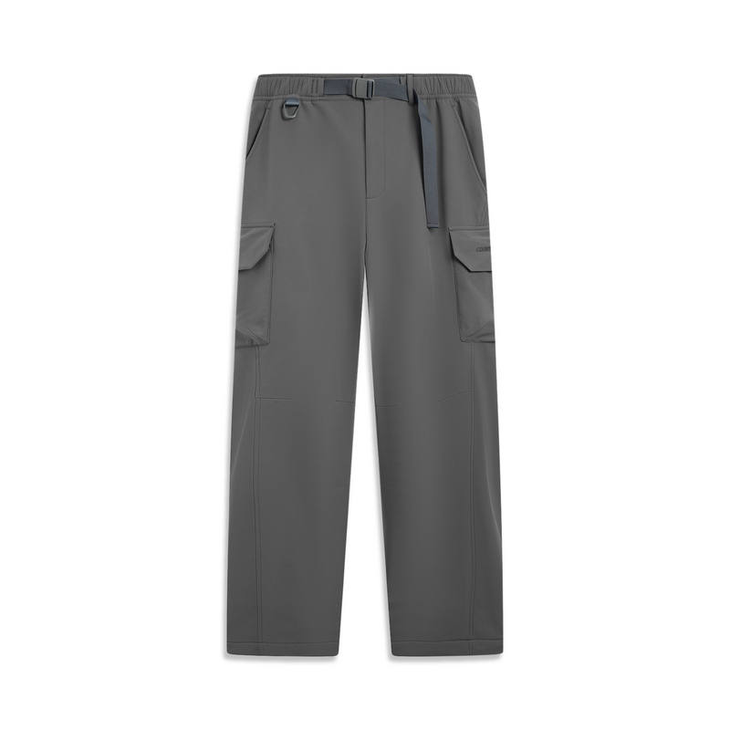 Li-Ning Li Ning Outdoor CF Tracing, Straight Fit Fleece Lined Thermal Water Repellent Softshell Full Length Pants Men's