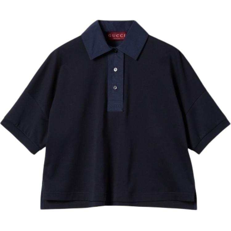 GUCCI Cotton Jersey Polo Shirt With Embroidery