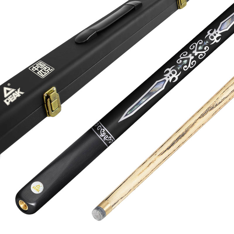 PEAK Poseidon Small Tip Cue Snooker Cue Ash Wood, Dalbergia Hupeana Hance 3/4 Piece Detachable Cue Cues