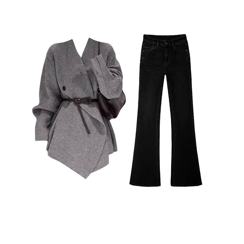 MARIE·COCO Casual Suits Women's V Neck Moderate