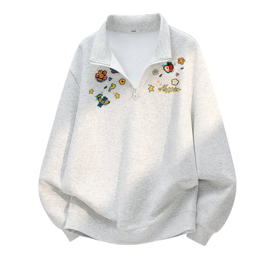 MINISO MINISO Sweatshirts Unisex Stand Collar Moderate Regular