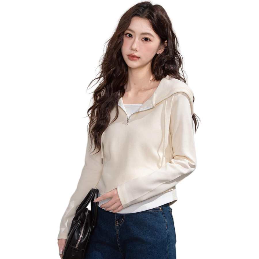 BALENO Sweatshirts Women's Hooded Moderate Mock Two Piece