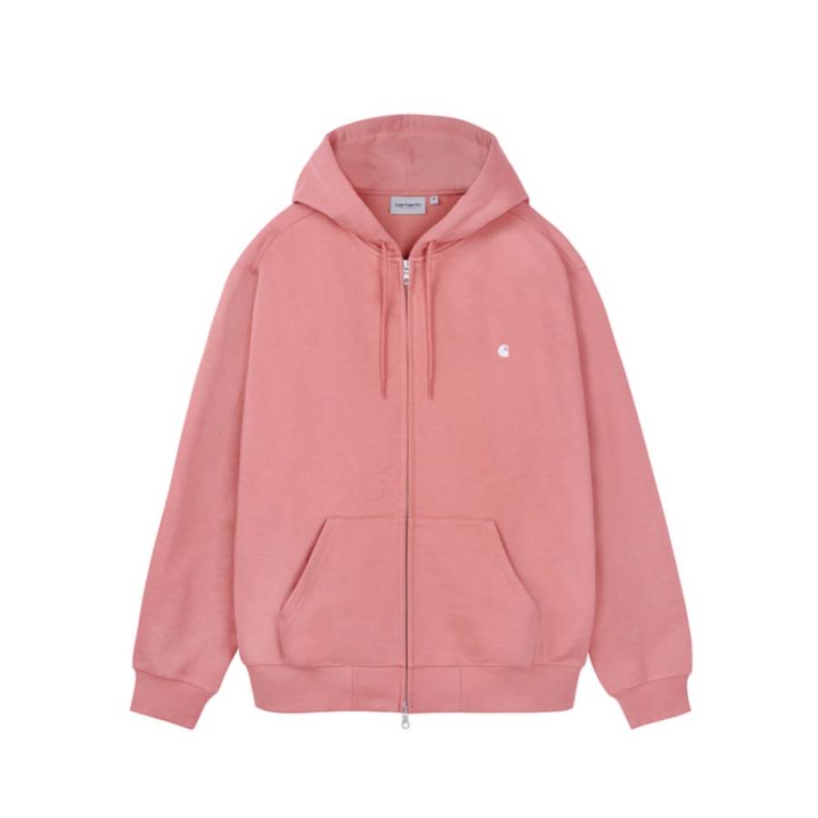 Carhartt WIP Sweatshirts Men's Pink Hooded Non Detachable Moderate