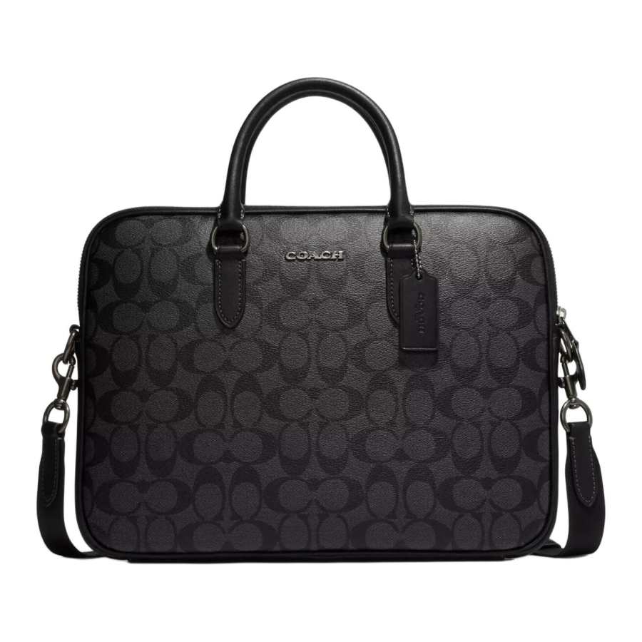 COACH COACH Gotham PVC Briefcase, Handbag Men's Black