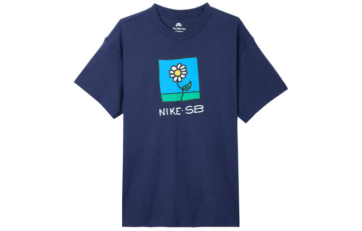 Nike Nike T Shirts Men's Navy Blue Crew Neck Moderate