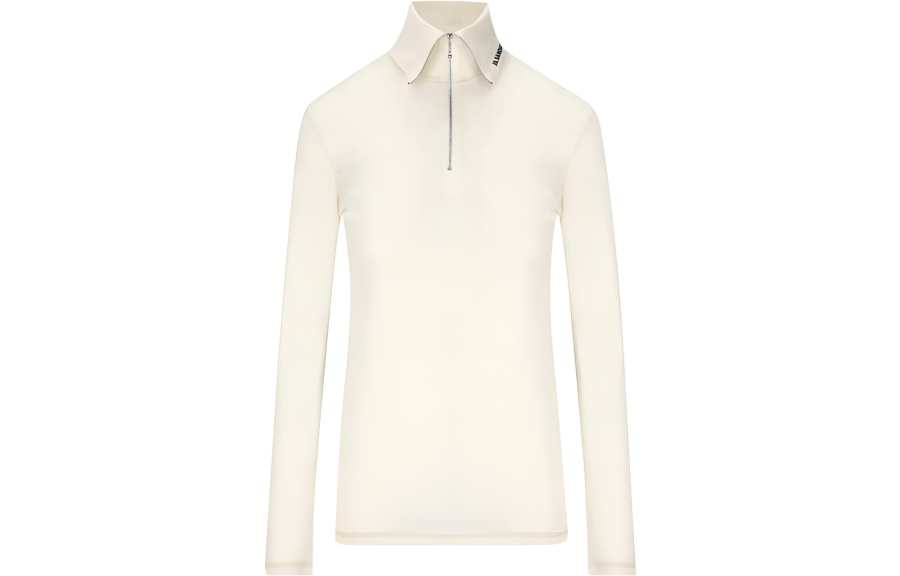 JIL SANDER Jil Sander logo-print roll-neck knitted top