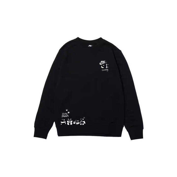 Nike Nike Sweatshirts Men's Black Crew Neck Moderate Regular