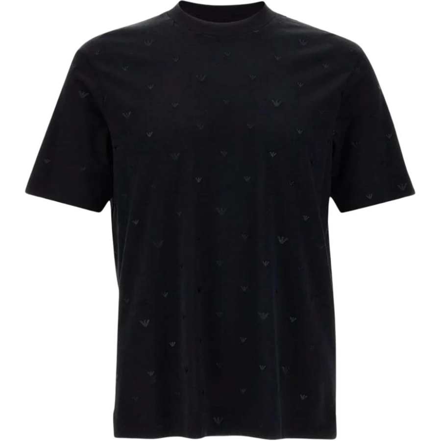 EMPORIO ARMANI T Shirts Men's Black Crew Neck