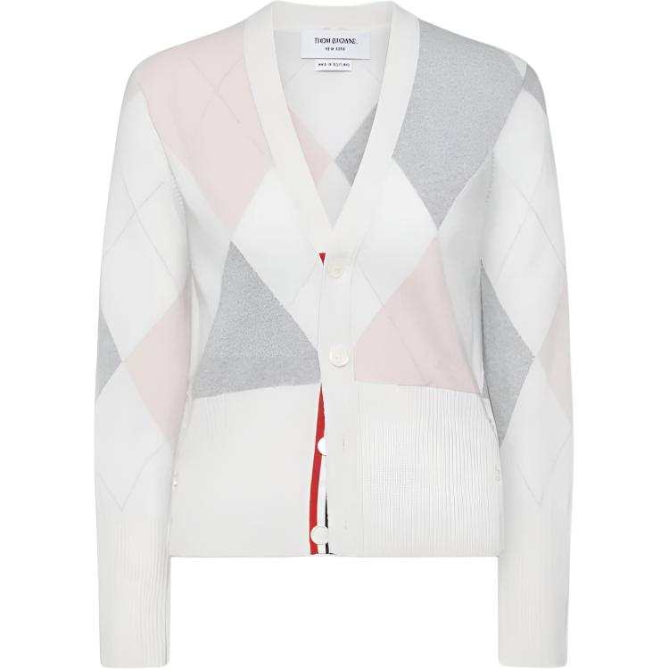THOM BROWNE Thom Browne argyle-intarsia cashmere jumper
