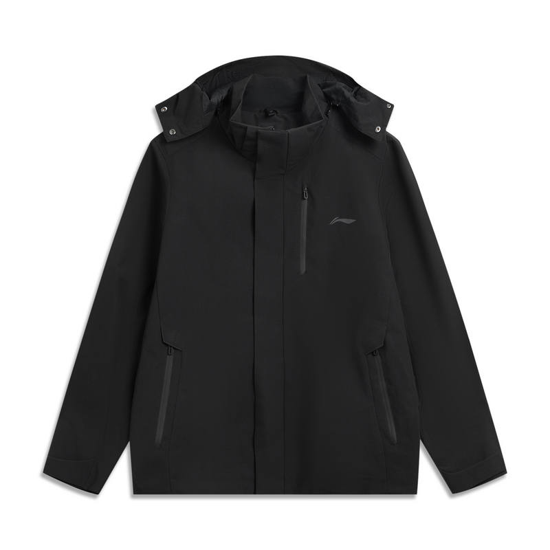 Li-Ning Li Ning Jackets Men's Black Hooded Fleece Lined Other