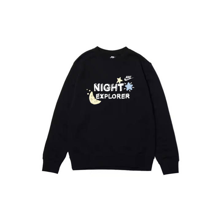 Nike Nike Sweatshirts Men's Black Crew Neck Moderate Regular