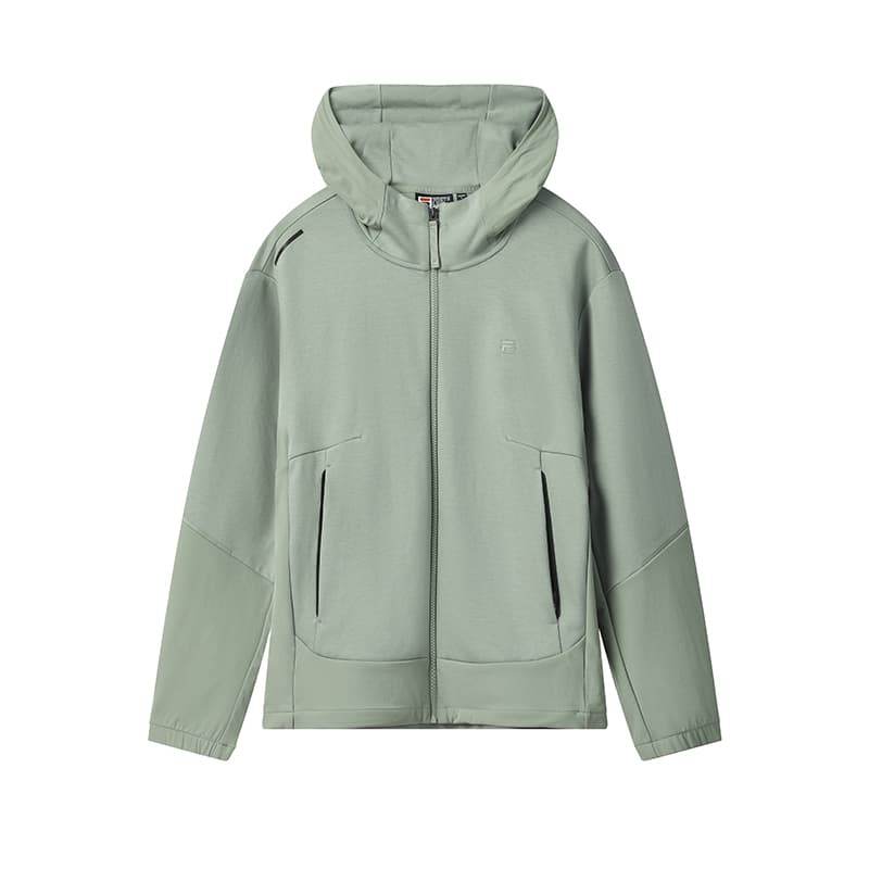 FILA WHITE Knitwear Men's Army Green Hooded Moderate Other