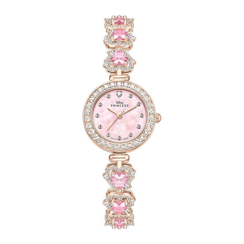 Disney Princess Quartz Movement Eco Friendly Copper Strap Watch Women's Watch Pink Watch Dial