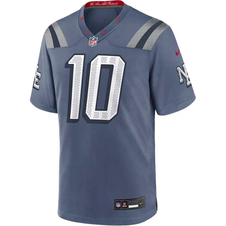 Nike Nike Drake Maye New England Patriots Rivalries Collection Men's Nike Nfl Game Jersey